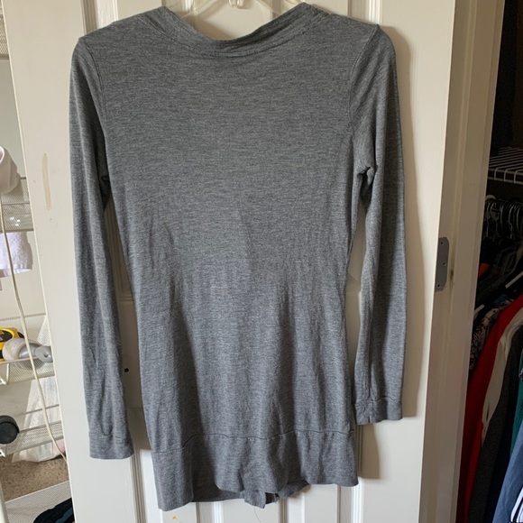 Patch Pocket Cardigan Duster (Mossimo Supply Co. Charcoal Button-Front Cardigan) - Picture 3 of 5